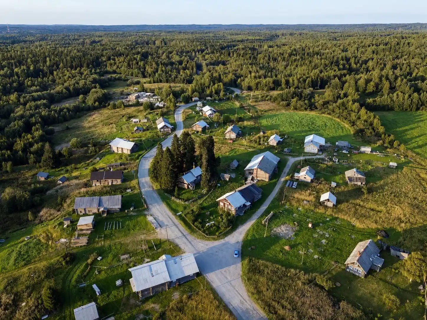Деревня Кинерма с высоты птичьего полета. Фото: kinerma.ru