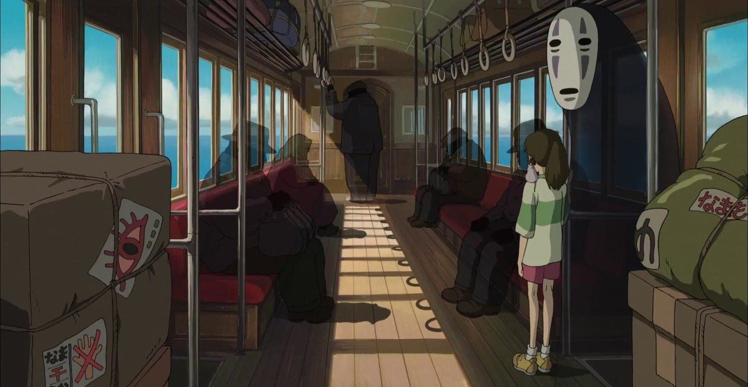 Кадр из аниме "Унесенные призраками", 2001, Studio Ghibli, Хаяо Миядзаки