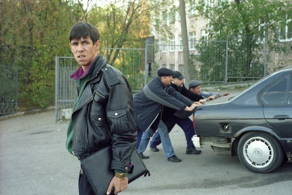 Алексей Панин во время съемок фильма «Жмурки»