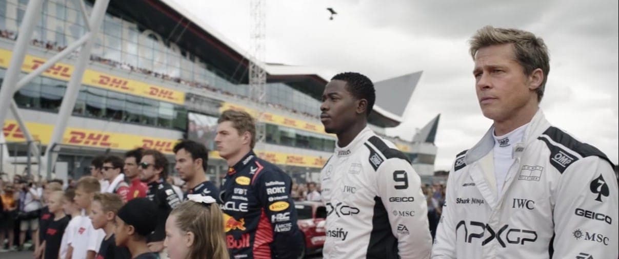 Кадр из фильма "F1", 2025, Apple Studios Jerry Bruckheimer Films