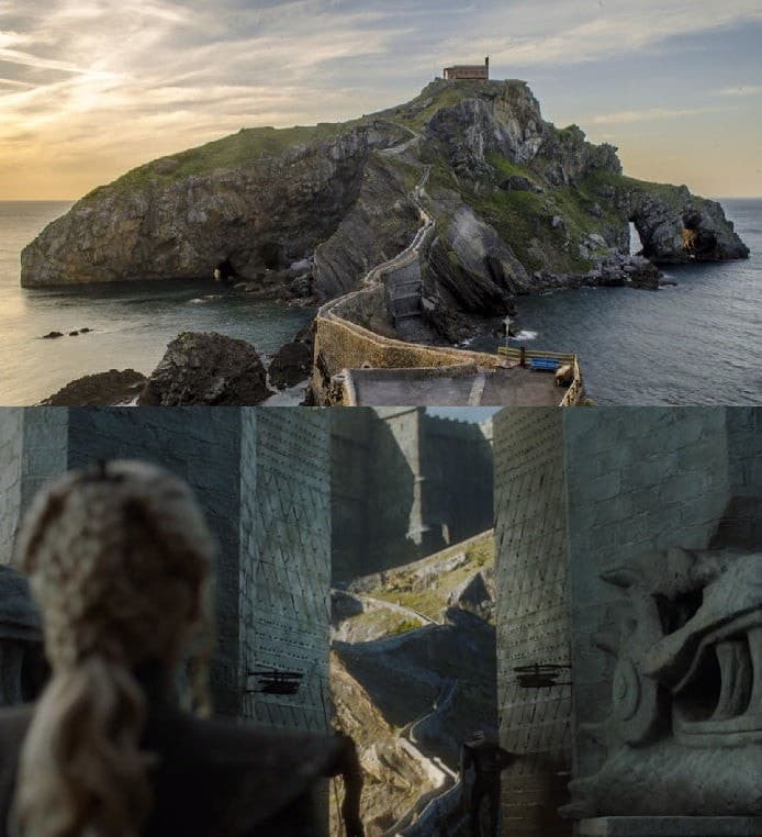Вид на дорогу к замку. Кадр из сериала "Игра престолов", 2011-2019, HBO Entertainment