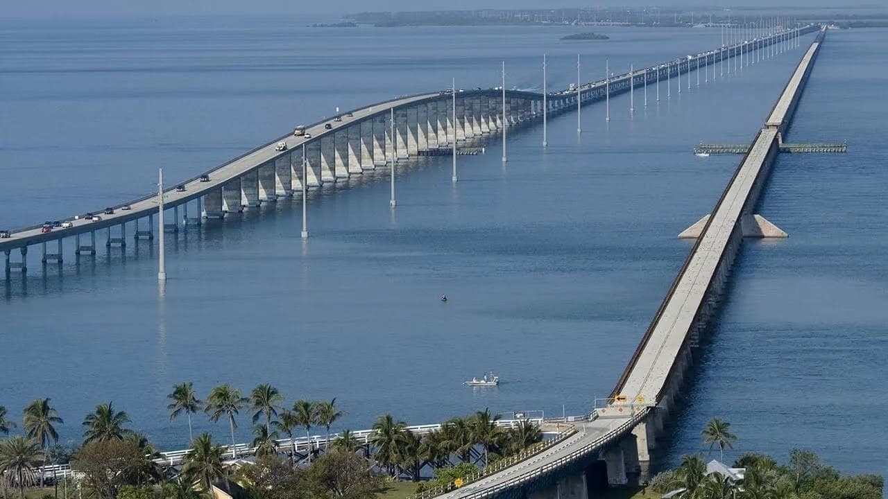 Мост Seven Mile Bridge, Флорида. Фото: Google Maps