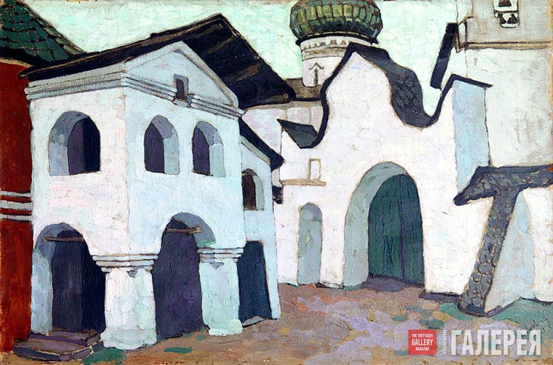 Картина «Псковский погост» Рериха. Написана в 1903 году.