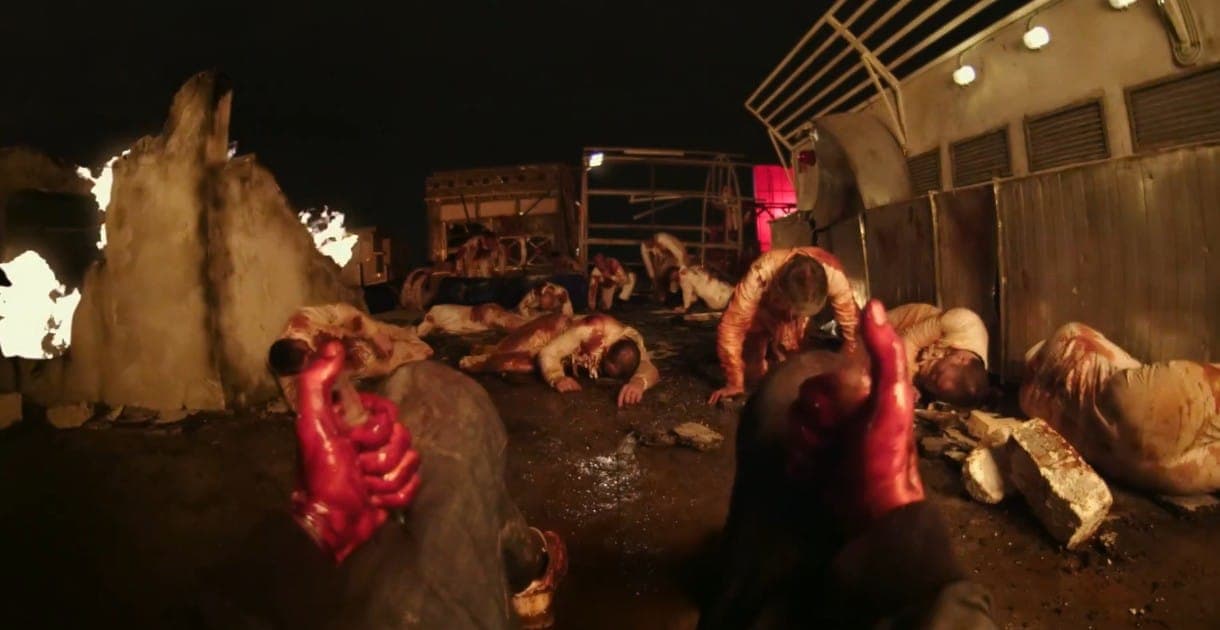  Когда пришла пора подзарядиться. Кадр из фильма "Хардкор", 2015, Universal Pictures, Базелевс