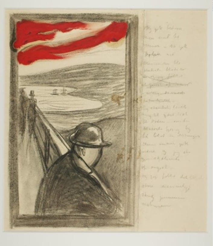 Страница из дневника Мунка. Источник: https://www.digitalmeetsculture.net/article/edvard-munchs-writings