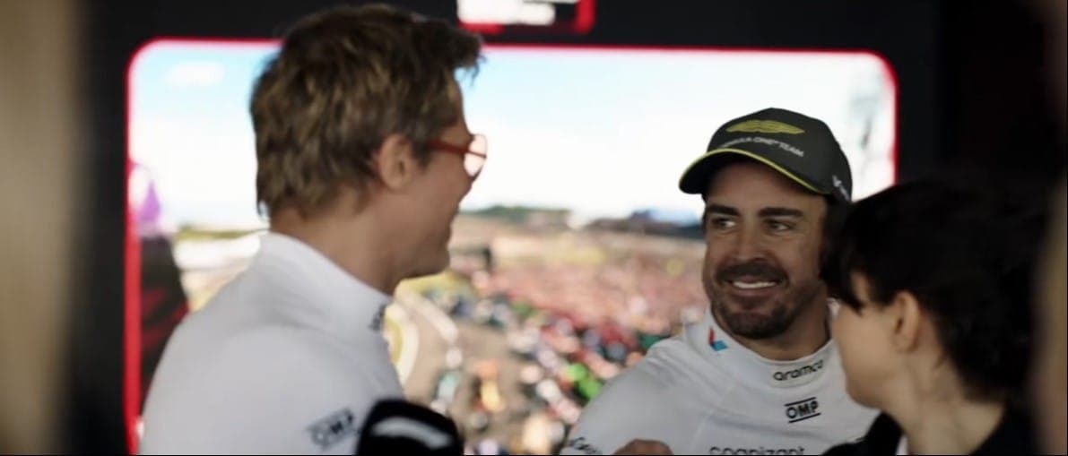 Кадр из фильма "F1", 2025, Apple Studios Jerry Bruckheimer Films