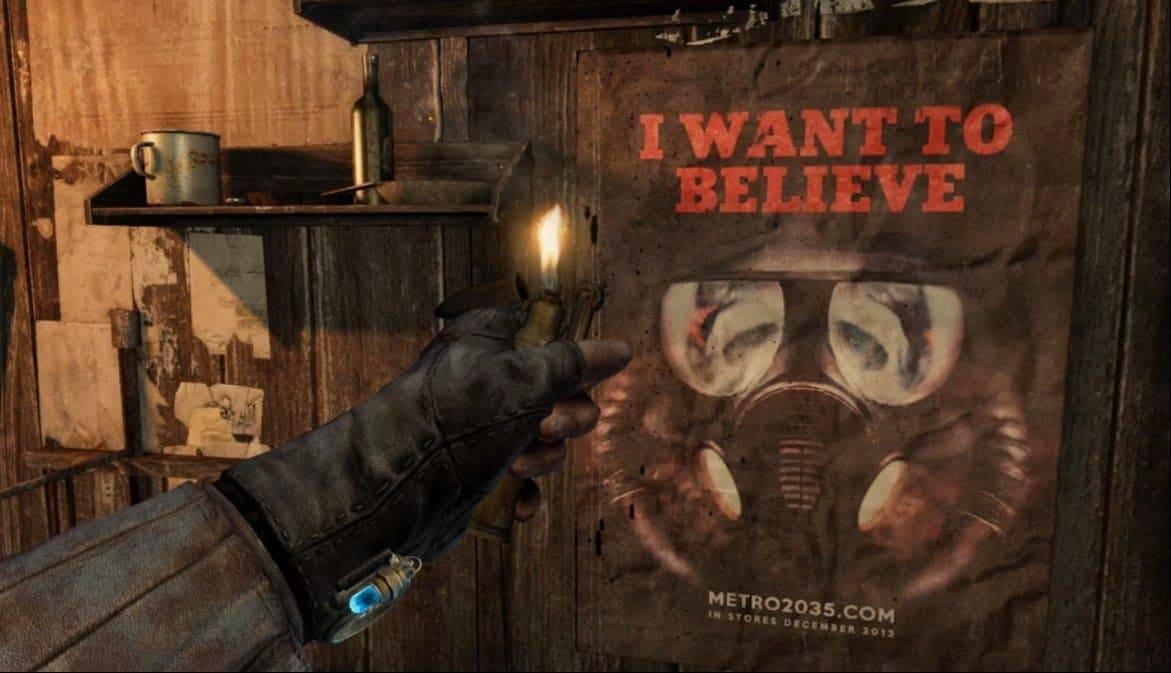 Та самая пасхалка. Скриншот из "Metro 2033", 4A Games, THQ