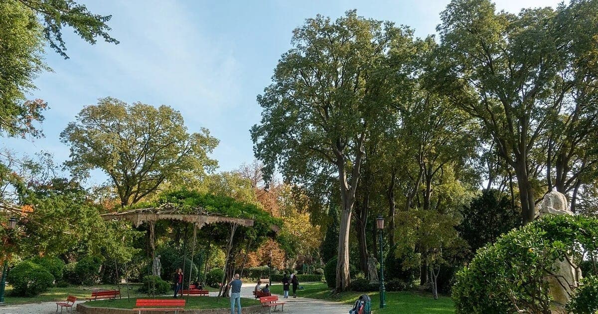 Территория Giardini della Biennale сегодня - уже без инсталляции. Фото: Google Maps