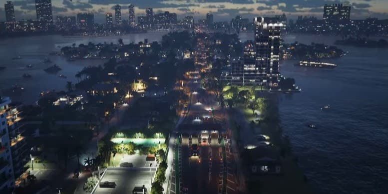 Кадр из видео к игре GTA VI. 2023-2026, Rockstar Studios