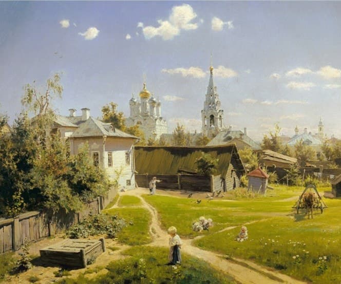 Василий Поленов. "Московский дворик". 1878. Холст, масло. Государственная Третьяковская галерея, Москва
