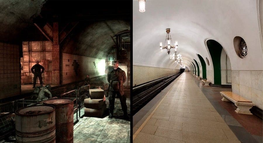 ВДНХ в игре и в реальности. Источник: https://pro.hsedesign.ru/